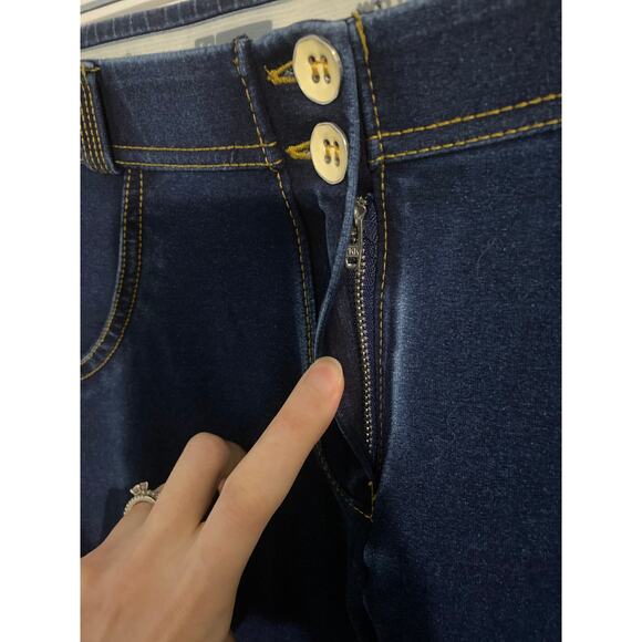 Freddy Wrup jeans NEW women’s size XL dark blue 7/8 length stretch booty lift - Picture 8 of 8